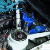WRC Ford Escort Cosworth engine close-up
