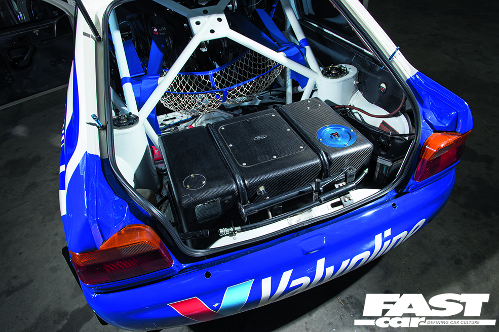 WRC Ford Escort Cosworth boot contents