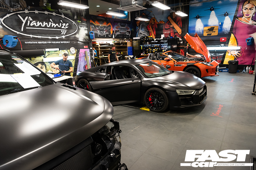 YIANNIMIZE INTERVIEW cars in garage